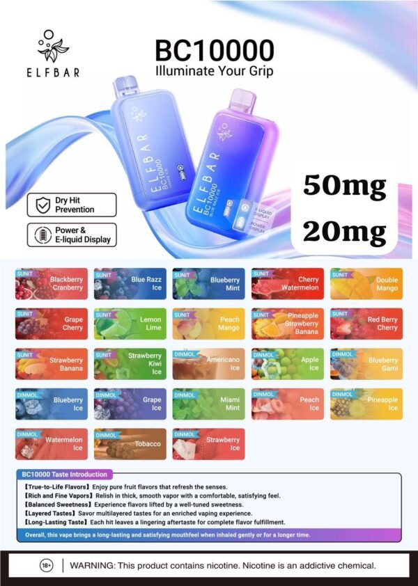 ELF BAR 10000 Puffs 2% Nicotine Disposable Vape in Dubai